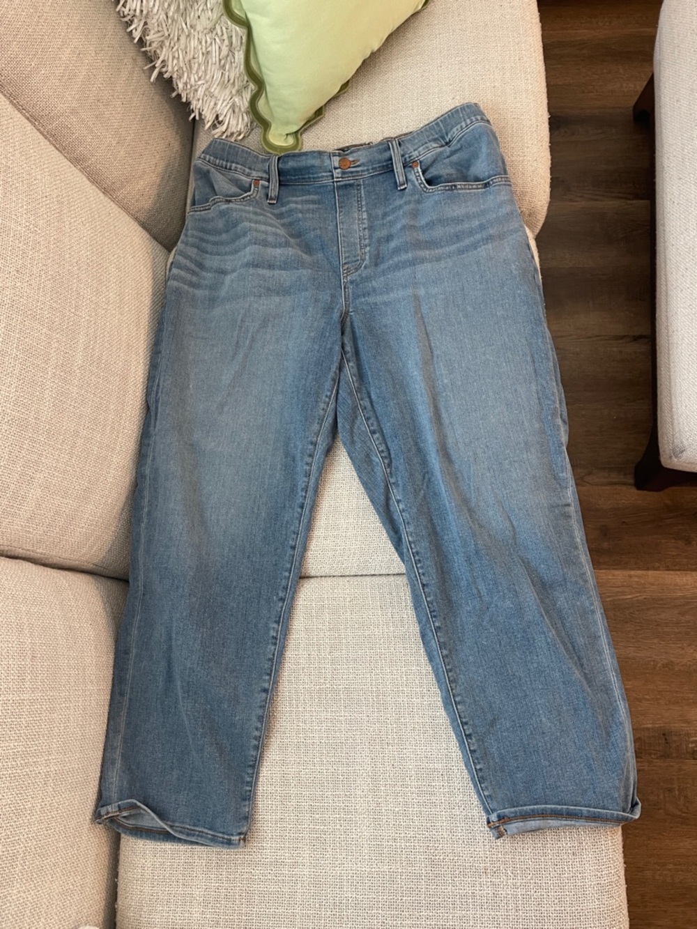 NWOT Madewell High-Rise Straight Leg Jeans - Light Blue